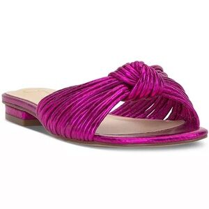 NWT - Jessica Simpson Dydra Knotted Strappy Flat Sandal bright pink/pink sandal